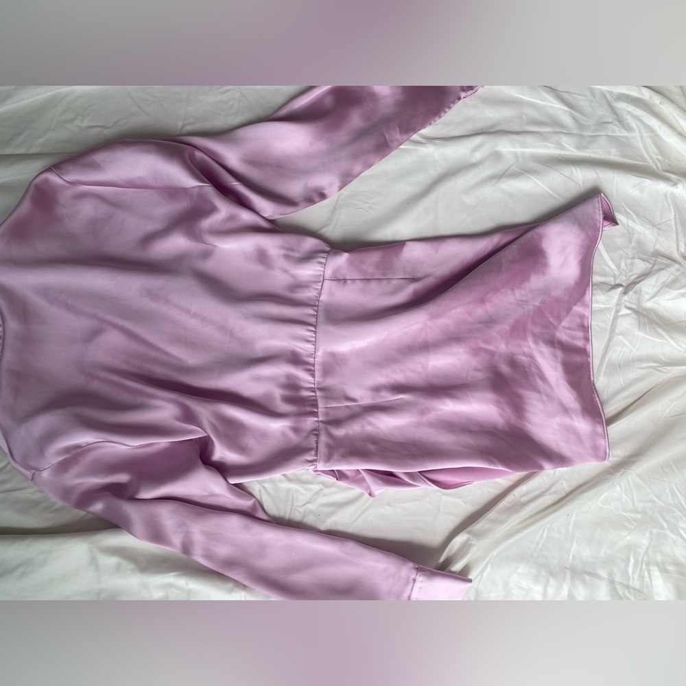 Zara Satin Shirt Dress Sz XS - Picture 3 of 4